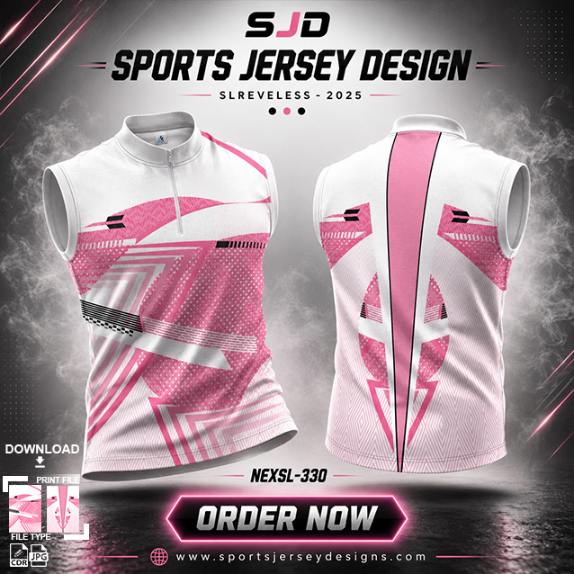 NEXSL-330 PINK AND WHITE COMBINATION SPORTSWEAR SUBLIMATION JERSEY DESIGN
